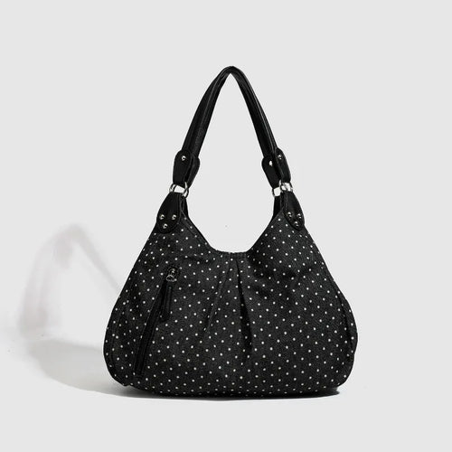 Fashionable Vintage Messenger Bags New Polka Dot Handbag Korean-style Large-capacity Tote Bags Versatile Comfortable Casual Bags